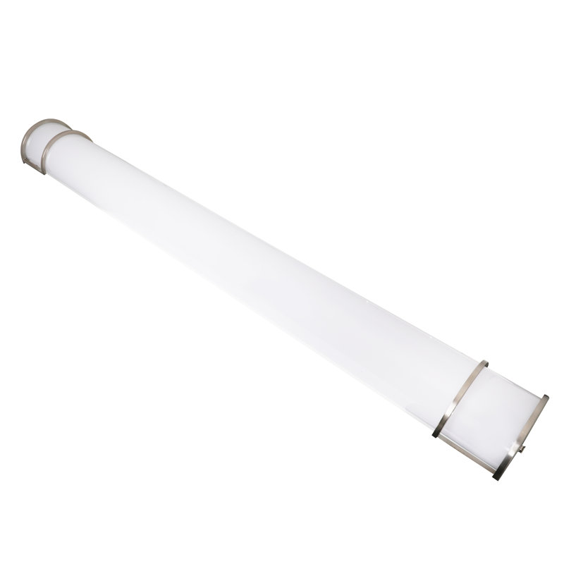Pochette principale de 48 po Éclairage pour salle de bain 1 lumière DEL en nickel brossé intégré