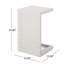 Caggiano Rectangular Metal Outdoor Side Table , in. W in. D-50980150