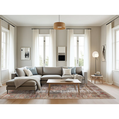 Tapis oriental en laine brun