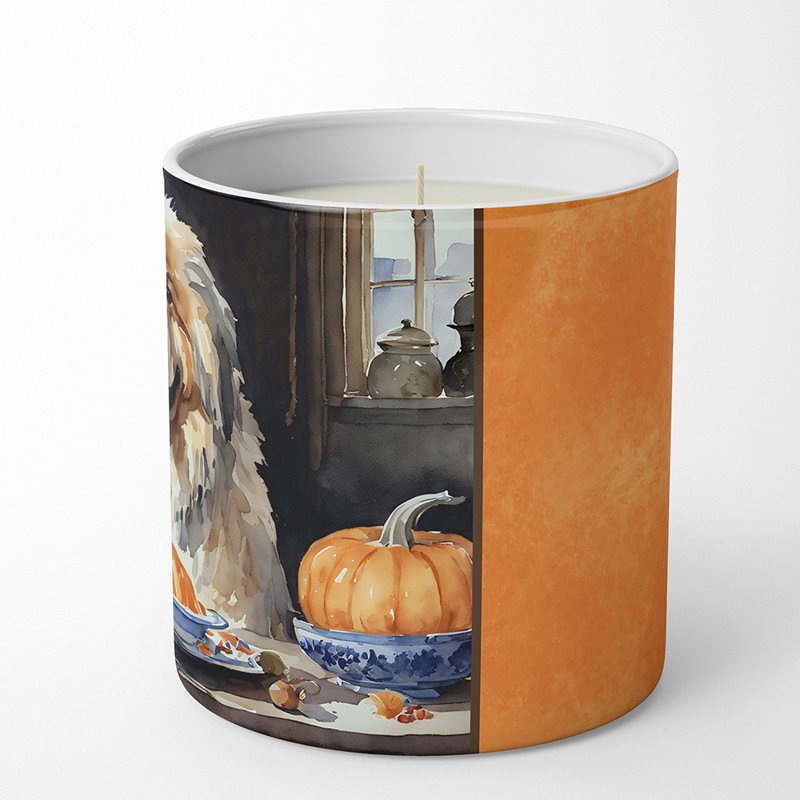 Bougie parfumée Pumpkin Pie avec support en céramique