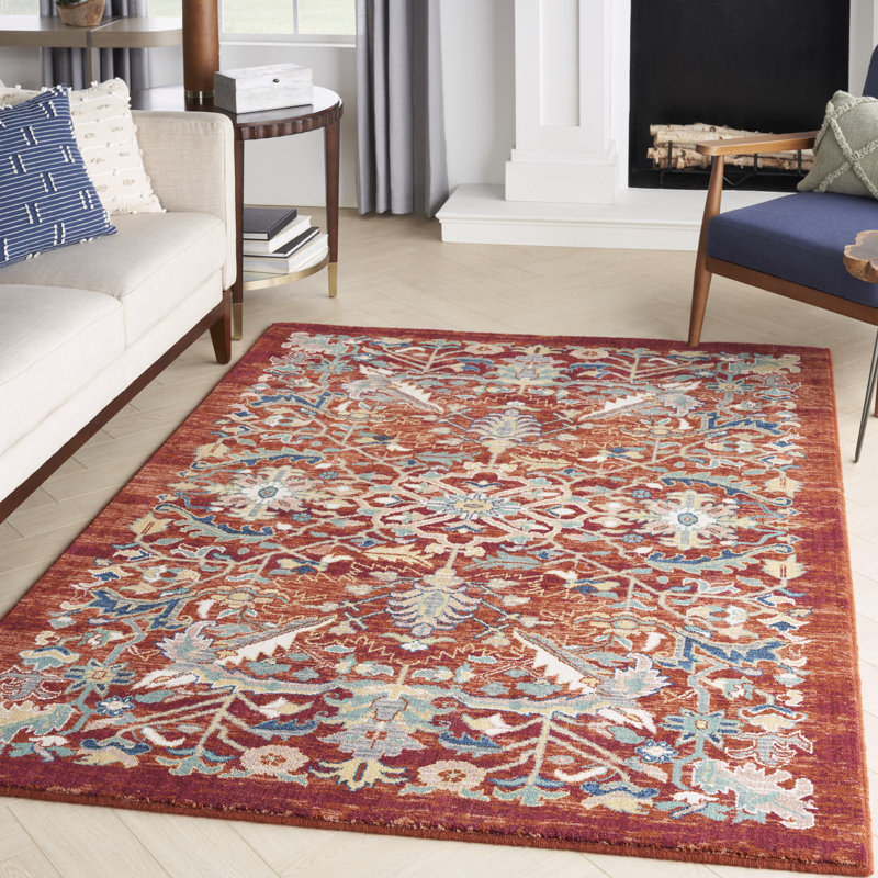 Floral Indoor Rug, Rectangle 5'3" x 7'5"