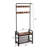 4-In-1 Hall Tree With Coat Rack, Shoe Bench, And Storage â€“ Features 9 Removable Hooks And Hanging Rod, Rustic Brown