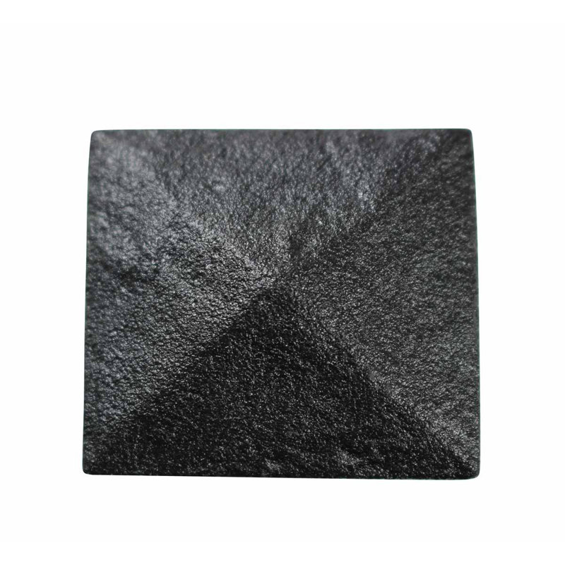 Black Square Iron Cabinet Knob with Mounting Hardware