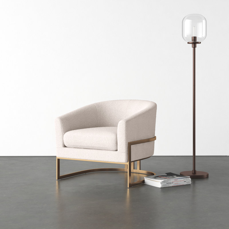 Salzburg Upholstered Barrel Chair, Knoll Natural Polyester Blend