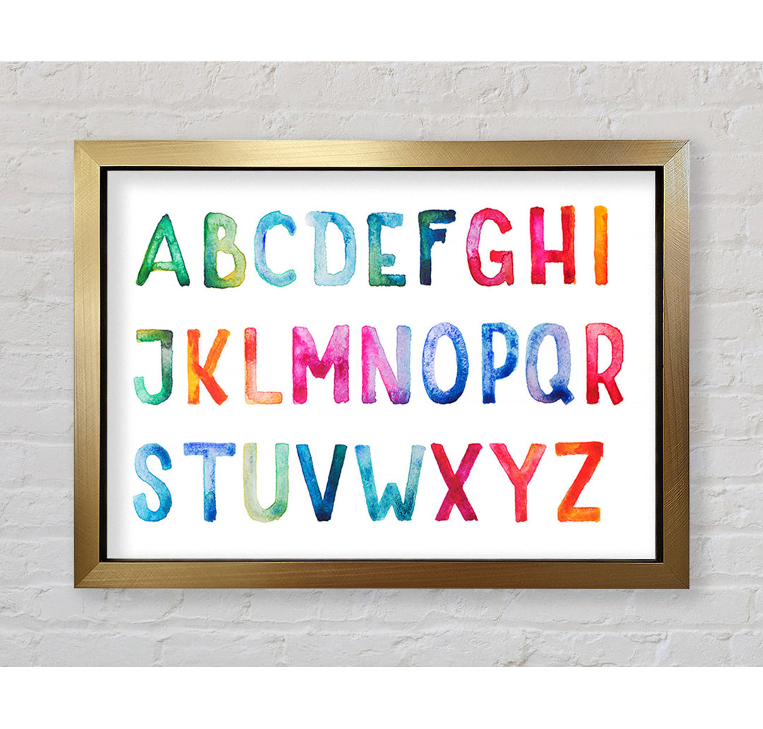 Regenbogen Alphabet - Einzelne Bilderrahmen Kunstdrucke