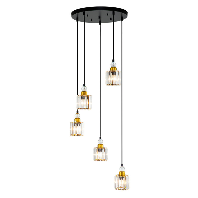 Luminaire suspendu grappe 5 lumières Taevion