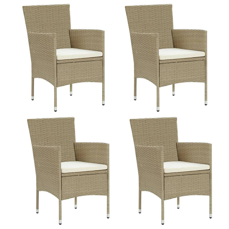 Chaise avec accoudoirs en brun, Beige, Brun