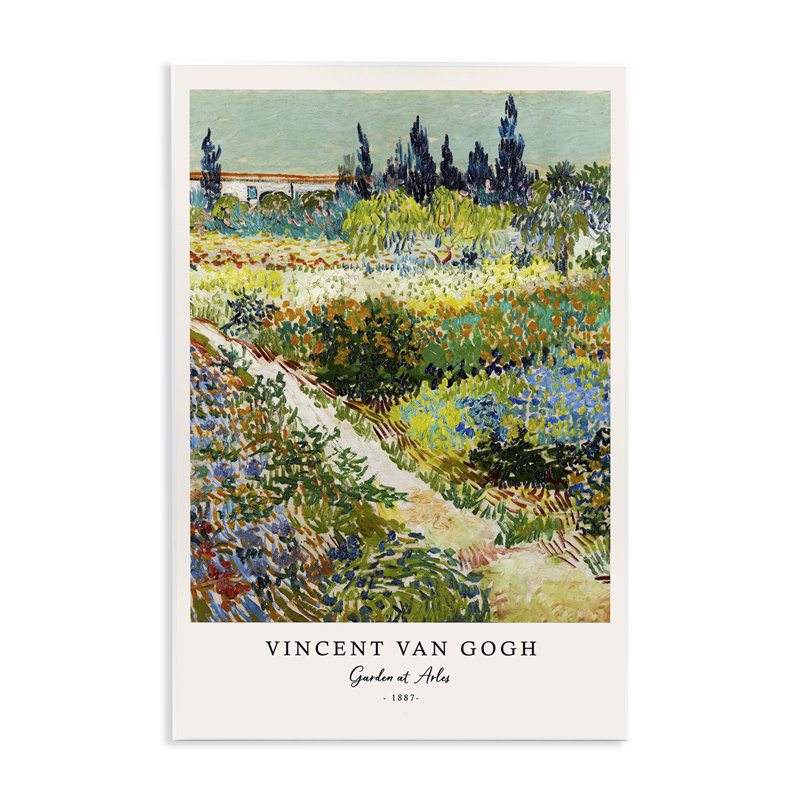 Plaque murale Classic Garden At Arles, design par Vintage Hustle, H 19 po x l 13 po