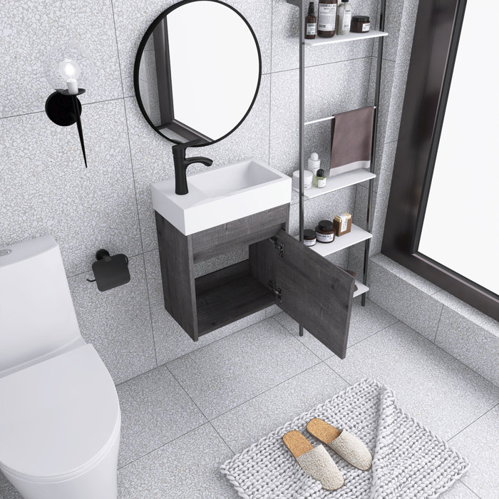 Loon Peak® Alynn 18'' Single Bathroom Vanity with Resin Top & Reviews ...