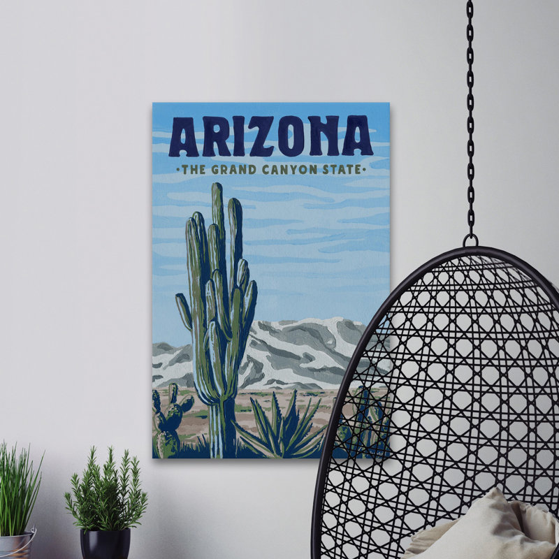 The Grand Canyon State - Reproduction de publicité sur toile tendue, H 60 po x l 40po x P 1,5 po
