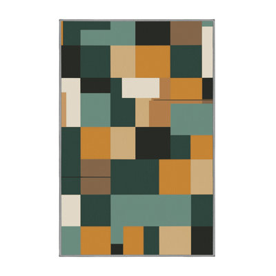 Tapis à blocs abstraits