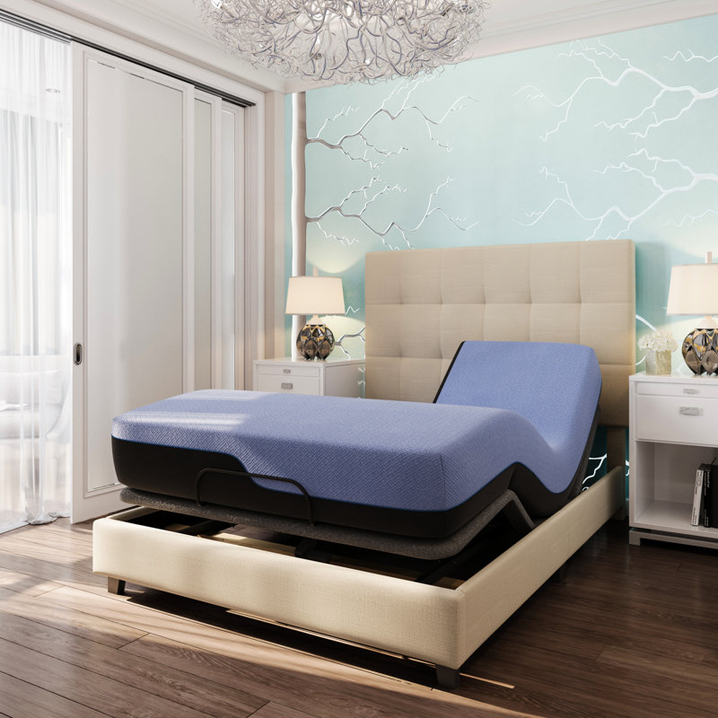 Adjustable Base And 12 Inch Mattress - High Support Foam, Queen Size Flex Head Memory Foam Structural Foundation,