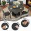 Ensemble de salle à manger rembourré en bois noir Farmhouse, 5 pièces-1381347111-1380905518