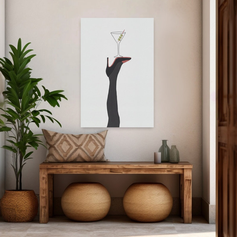 Art mural moderne Martini, H 48 po x l 32 po