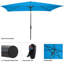 Parasol de patio rectangulaire - Parasol à manivelle 10 pi avec bouton-poussoir inclinable pour meubles d'extérieur, terrasse, jardin ou piscine par Pure Garden (bleu vif)-1752484748