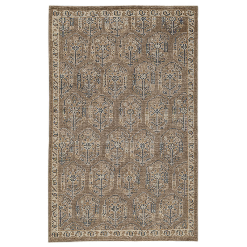 Tapis d'intérieur en laine noué à la main Tuscany, 7 pi 9 po x 9 pi 9 po