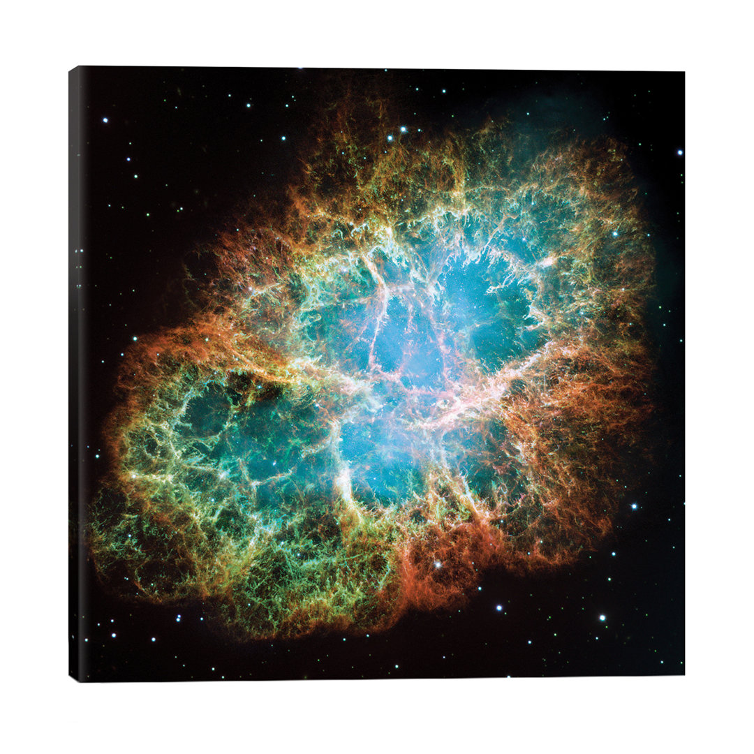 Extreme Detail, Crab Nebula, Messier 1 by NASA - Wrapped Canvas Painting