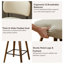 Tabouret de bar pivotant 30 po avec structure en bois courbé au fini noyer-152771667-152771669
