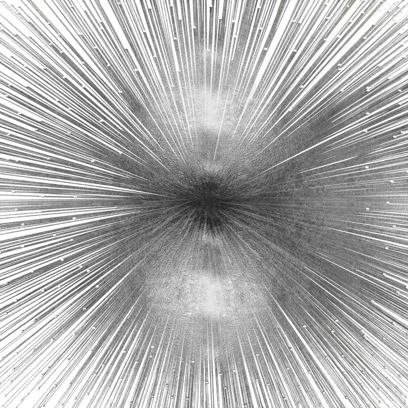Argent radiant - peinture sur toile tendue, H 12 po x l 12 po