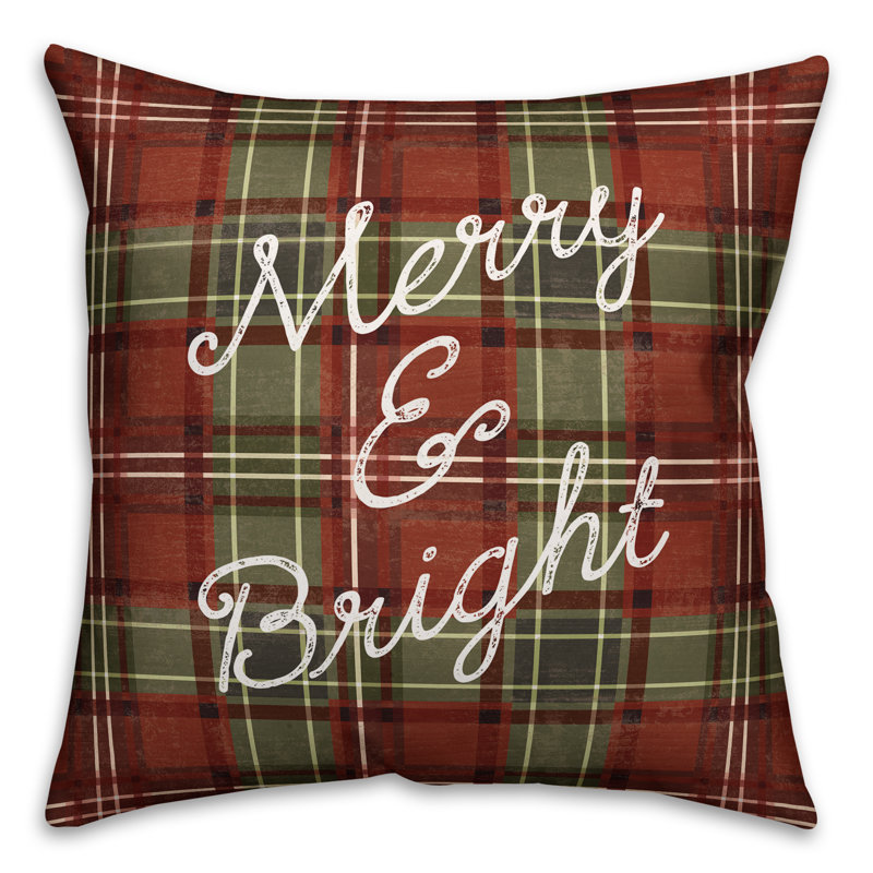 Plaid Reversible Throw Pillow