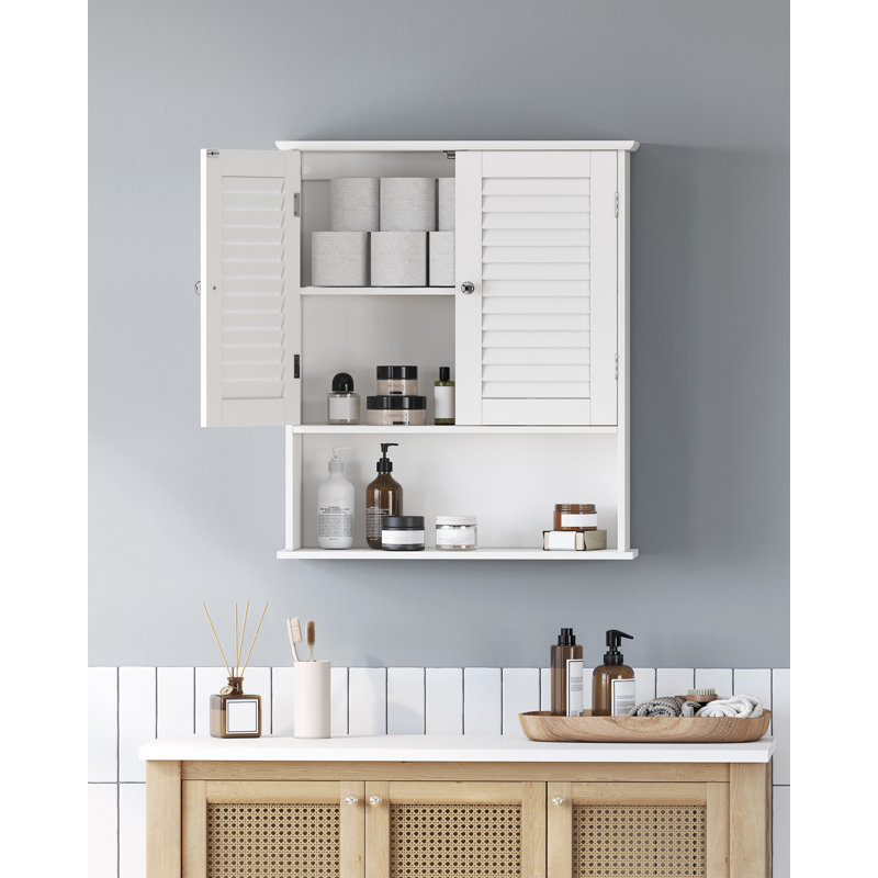 Medina Wall Mounted Required Bathroom Cabinet, White