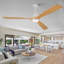 Ventilateur de plafond moderne 72 pouces avec 3 lumières à DEL à intensité variable et 3 lumières à DEL