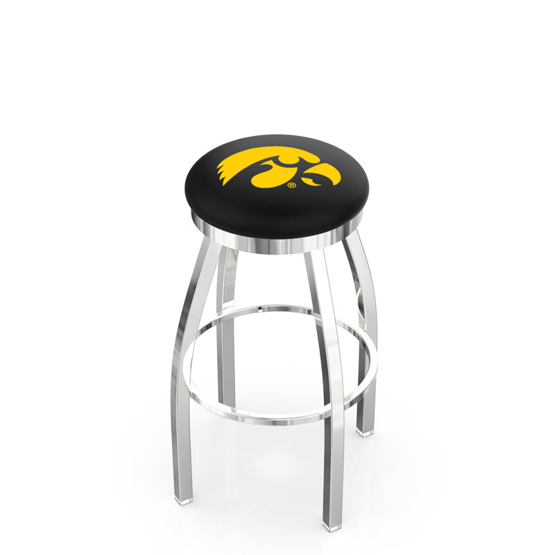 NCAA Swivel Counter and Bar Stool, Iowa, "Counter Stool (25" Seat Height)"