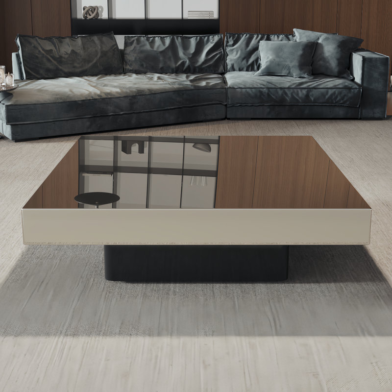 39" Stain Steel Square Coffee Table