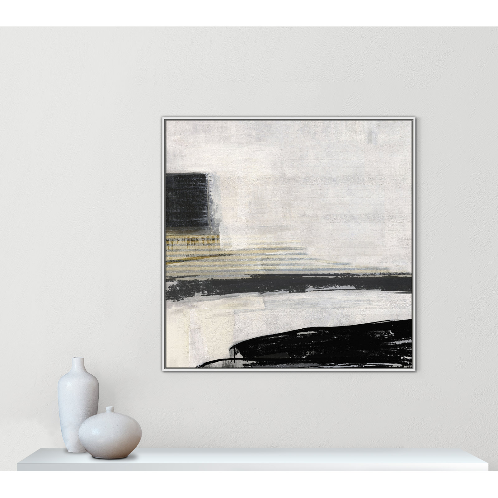 La Bande I Print by Sally Swatland, White, 46.5" H x 46.5" W