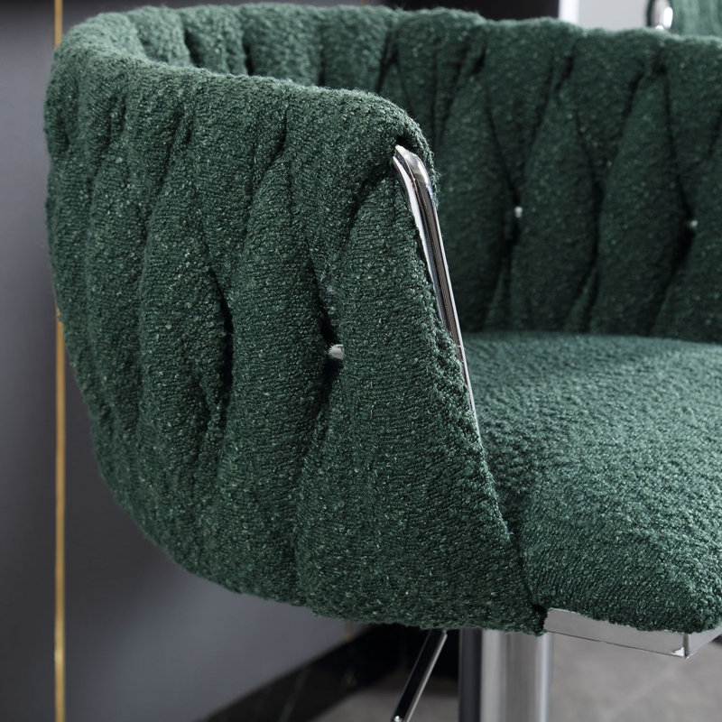 Adjustable Counter Height Bar Stools Set Of 2, Green