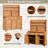 65''H  Outdoor Kitchen Island With Lockable Wheels-395334326