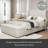 King Size Corduroy Upholstered Bed Frame With 130L Storage Ottoman, And Vertical Stripe Wingback Headboard And High Footboard-501043744-501043746