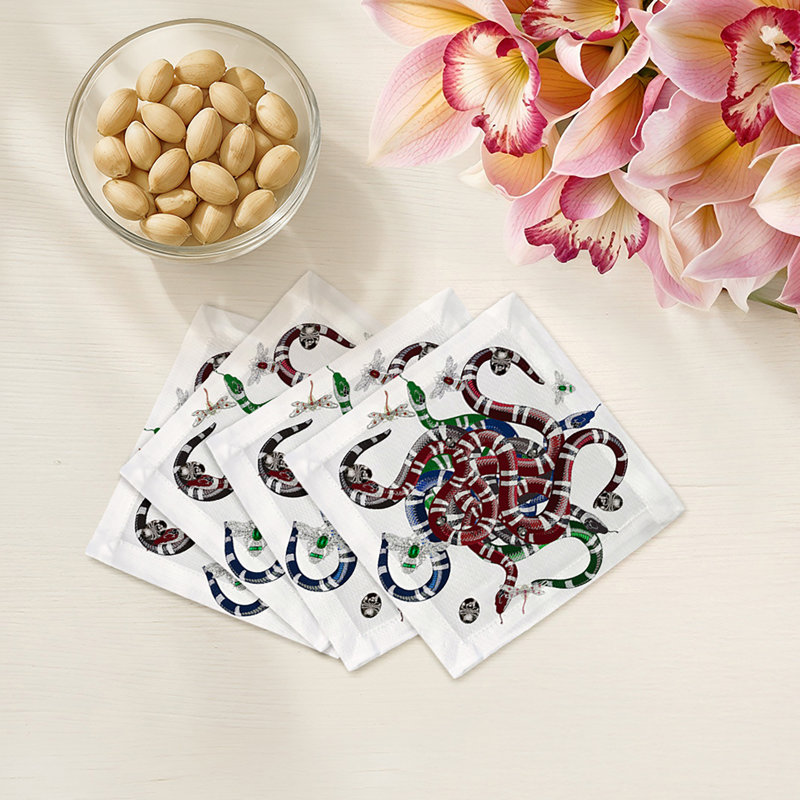 Serviette de table Ouroboros, Blanc