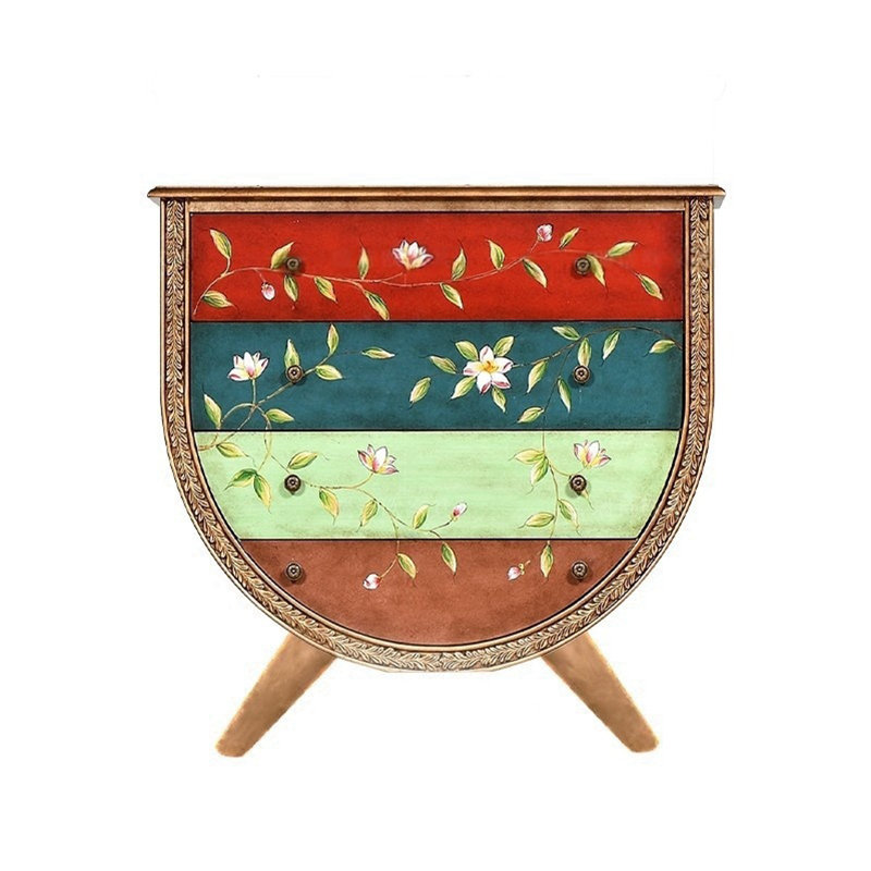 Hand-Painted 4-Drawer Accent Chest