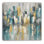 Toile tendue bleu sarcelle or Skyline III