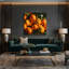 Fruit, mandarine brune, art mural sur toile-795239306