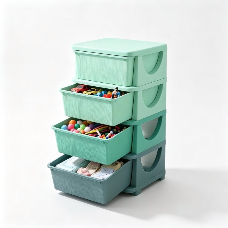 Tiroirs de rangement modernes pour jouets, H 29,9 po x l 14,6 po x P 14,6 po