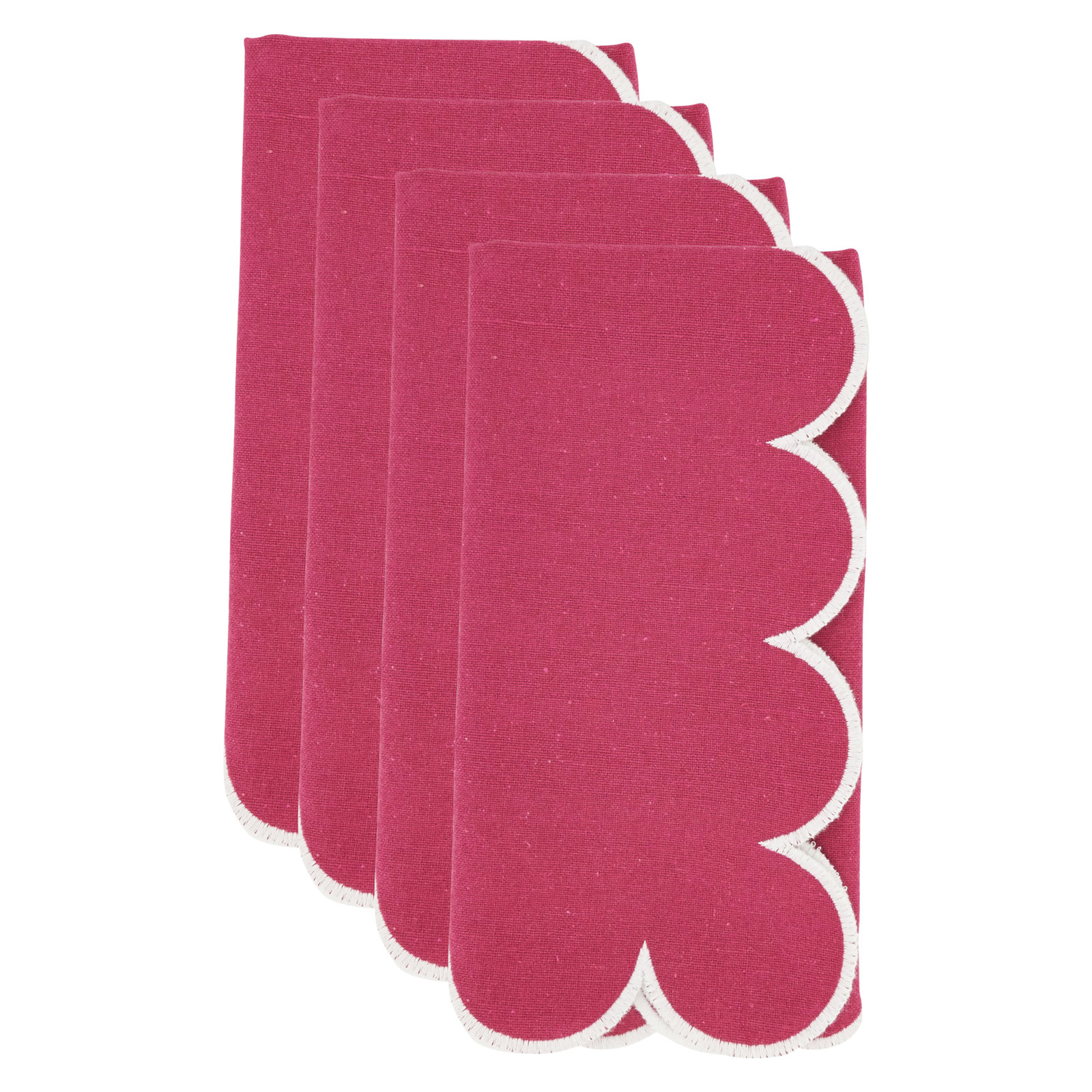 Paddock Reversible Cotton Napkin, Fuchisa