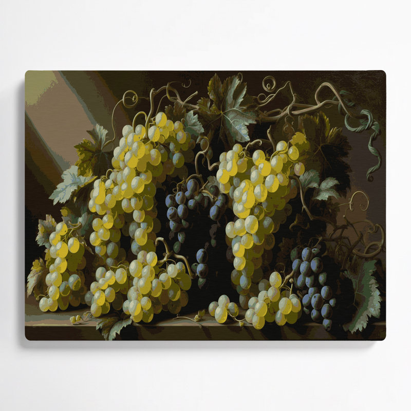 Fruit, raisin, muscat, art mural en métal brun, H 11 po x l 14 po