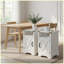 Ensemble de 2 tables de chevet blanches de 16 po avec station de charge et rangement, tables de chevet pour la chambre à coucher-128976998-128976999
