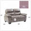 Causeuse Marta G676-L, GRIS-638093144