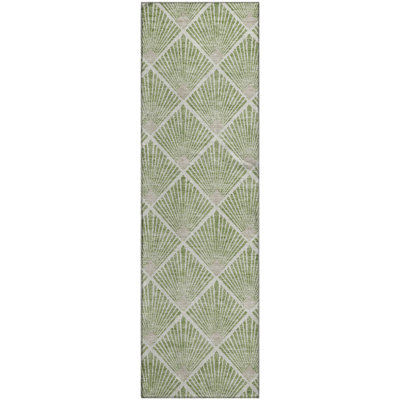 Premium Machine Washable Prisco Green Rug