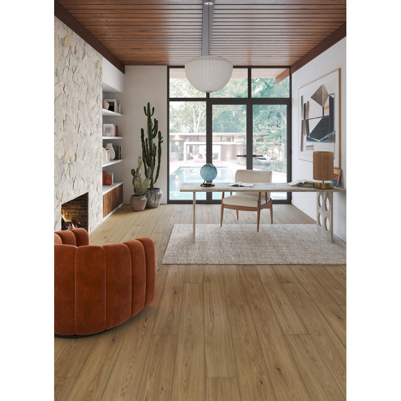 NEW ADURA®APEX with Microban® Dwell 8" x 72" x 8mm  White Oak WPC Luxury Vinyl Plank, Haven-Brown