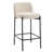 33.5'' H Counter Stool with Curved Back and Metal Frame-284126005