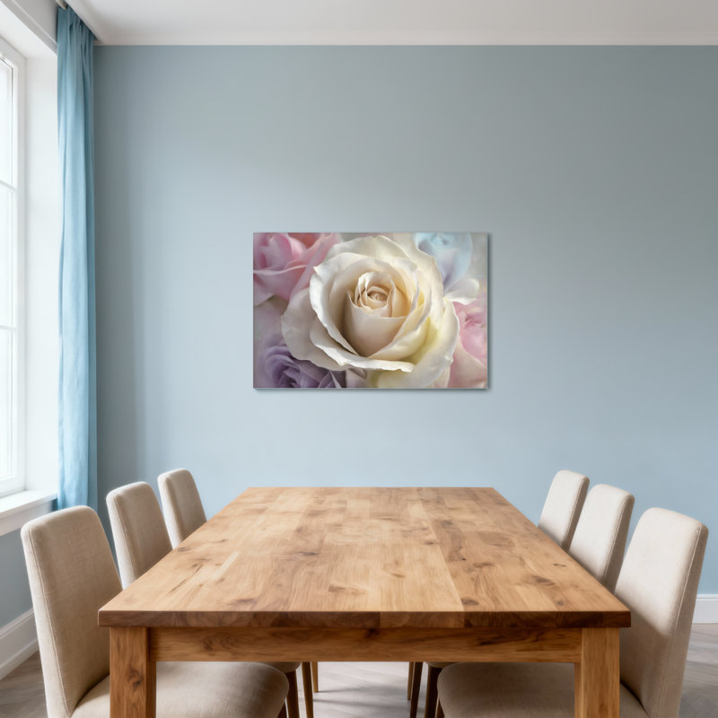 Plantes et fleurs rose pastel à motif floral Z251224084240944298, H 16 po x l 24 po