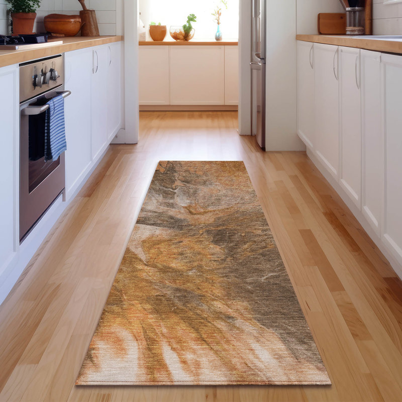 Premium Machine Washable Cerrito Paprika Rug, Runner 2'3" x 7'6"