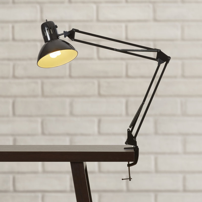 Alvina Metal Desk Lamp, Black