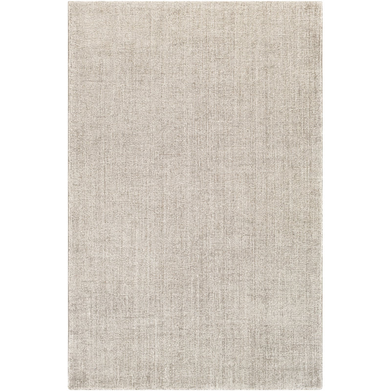 Tapis gris / blanc touffeté à la main Hinerman, Rectangle de 10 pi x 14 pi
