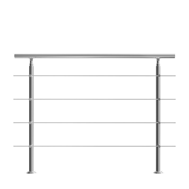 Stair Railing with 4 Struts, 107 cm H x 150 cm W