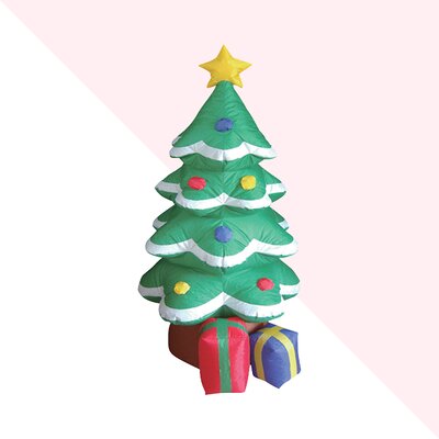 4 Foot Tall Lighted Inflatable Christmas Tree with Star Topper and Gift Boxes Indoor / Outdoor Holiday Blow Up Yard Garden Decoration -  Hashtag Home, THLA2710 39716772